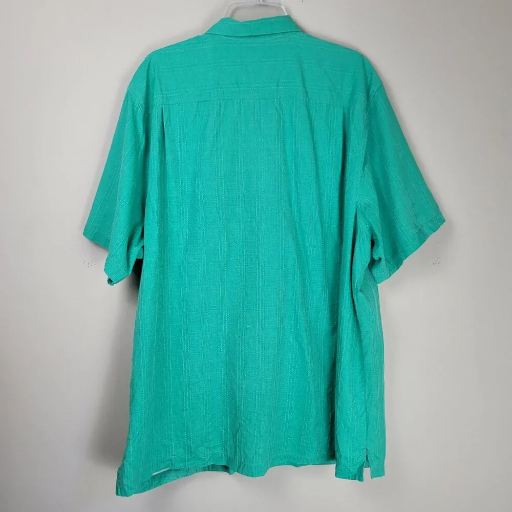 Tommy Bahama 100% Silk Bali Border Camp Shirt Size 2XLT - Picture 2 of 13